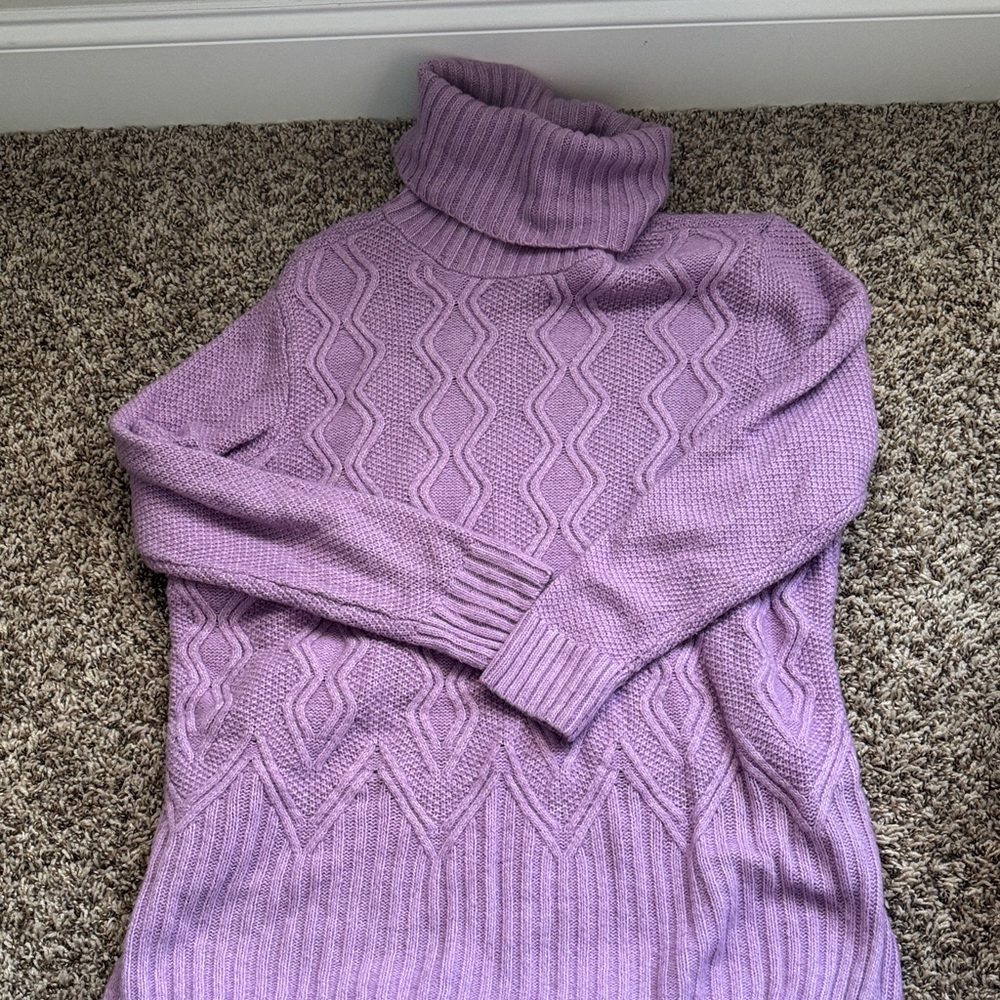 Sonoma Lavender Cowl Neck Sweater
